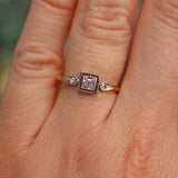 Ellibelle Jewellery Art Deco Diamond 18ct Gold & Platinum Ring