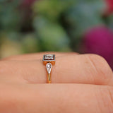 Ellibelle Jewellery Art Deco Diamond 18ct Gold & Platinum Ring