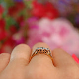 Ellibelle Jewellery Art Deco Diamond 18ct Gold & Platinum Three-Stone Ring