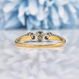 Ellibelle Jewellery Art Deco Diamond 18ct Gold & Platinum Three-Stone Ring