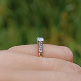 ART DECO DIAMOND 18CT GOLD SOLITAIRE RING
