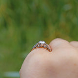 ART DECO DIAMOND 18CT GOLD SOLITAIRE RING