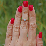 ART DECO DIAMOND 18CT GOLD SOLITAIRE RING