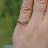 ART DECO DIAMOND 18CT GOLD SOLITAIRE RING
