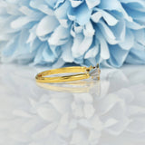 Ellibelle Jewellery ART DECO DIAMOND 18CT GOLD SOLITAIRE RING