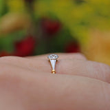 Ellibelle Jewellery ART DECO DIAMOND 18CT GOLD SOLITAIRE RING