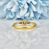 Ellibelle Jewellery ART DECO DIAMOND 18CT GOLD SOLITAIRE RING