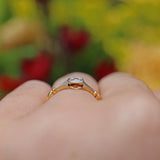 Ellibelle Jewellery ART DECO DIAMOND 18CT GOLD SOLITAIRE RING