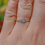 Ellibelle Jewellery ART DECO DIAMOND 18CT GOLD SOLITAIRE RING