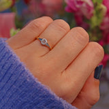 Ellibelle Jewellery ART DECO DIAMOND 18CT GOLD SOLITAIRE RING