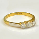 ART DECO DIAMOND 18CT GOLD TRILOGY RING