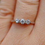 ART DECO DIAMOND 18CT GOLD TRILOGY RING