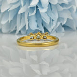 ART DECO DIAMOND 18CT GOLD TRILOGY RING