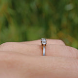 ART DECO DIAMOND 18CT GOLD TRILOGY RING