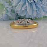 Ellibelle Jewellery ART DECO DIAMOND 18CT GOLD TRILOGY RING