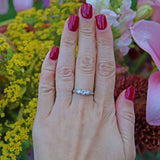 Ellibelle Jewellery ART DECO DIAMOND 18CT GOLD TRILOGY RING