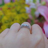 Ellibelle Jewellery ART DECO DIAMOND 18CT GOLD TRILOGY RING