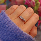 Ellibelle Jewellery ART DECO DIAMOND 18CT GOLD TRILOGY RING