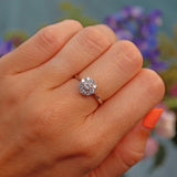Ellibelle Jewellery Art Deco Diamond 18ct White Gold Cluster Ring (0.70ct)