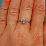 Ellibelle Jewellery Art Deco Diamond 18ct White Gold Cluster Ring (0.70ct)