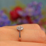 Ellibelle Jewellery Art Deco Diamond 18ct White Gold Cluster Ring (0.70ct)