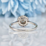 Ellibelle Jewellery Art Deco Diamond 18ct White Gold Cluster Ring (0.70ct)