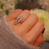 ART DECO DIAMOND WHITE GOLD & PLATINUM MARQUISE RING