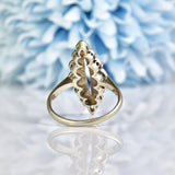 Ellibelle Jewellery Art Deco Diamond 18ct White Gold Marquise Ring