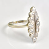 Ellibelle Jewellery Art Deco Diamond 18ct White Gold Marquise Ring