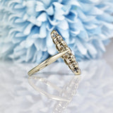 Ellibelle Jewellery Art Deco Diamond 18ct White Gold Marquise Ring