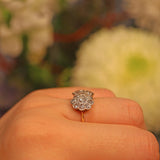 Ellibelle Jewellery Art Deco Diamond Double Cluster Ring