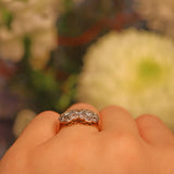 Ellibelle Jewellery Art Deco Diamond Double Cluster Ring
