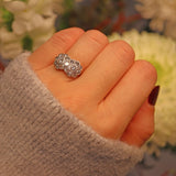 Ellibelle Jewellery Art Deco Diamond Double Cluster Ring