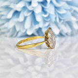 Ellibelle Jewellery Art Deco Diamond Double Cluster Ring