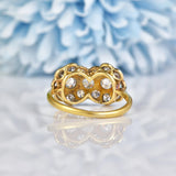 Ellibelle Jewellery Art Deco Diamond Double Cluster Ring