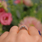 Ellibelle Jewellery Art Deco Diamond Engagement Ring (0.20ct)