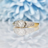 Ellibelle Jewellery Art Deco Diamond Engagement Ring (0.20ct)