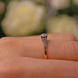 Ellibelle Jewellery ART DECO DIAMOND GOLD SOLITAIRE RING