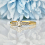 Ellibelle Jewellery ART DECO DIAMOND GOLD SOLITAIRE RING