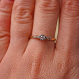 Ellibelle Jewellery ART DECO DIAMOND GOLD SOLITAIRE RING
