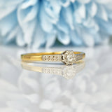 Ellibelle Jewellery ART DECO DIAMOND GOLD SOLITAIRE RING