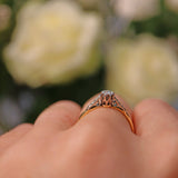 Ellibelle Jewellery ART DECO DIAMOND GOLD SOLITAIRE RING