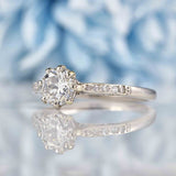 Ellibelle Jewellery Art Deco Diamond Platinum Solitaire Engagement Ring (0.92ct)