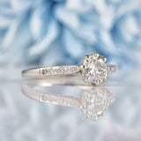 Ellibelle Jewellery Art Deco Diamond Platinum Solitaire Engagement Ring (0.92ct)