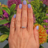 Ellibelle Jewellery Art Deco Diamond & Platinum Trilogy Engagement Ring (0.65ct)