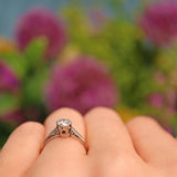 Ellibelle Jewellery Art Deco Diamond & Platinum Trilogy Engagement Ring (0.65ct)