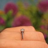 Ellibelle Jewellery Art Deco Diamond & Platinum Trilogy Engagement Ring (0.65ct)