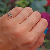 Ellibelle Jewellery Art Deco Diamond 'Toi et Moi' Gold & Platinum Engagement Ring