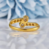 Ellibelle Jewellery Art Deco Diamond 'Toi et Moi' Gold & Platinum Engagement Ring