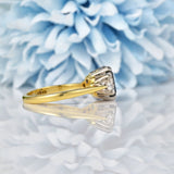Ellibelle Jewellery Art Deco Emerald Cut Sapphire & Diamond Ring